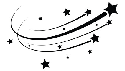 Set of Shooting stars icons. Star trail sign Vector Illustration. © Graphic design 125