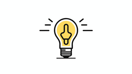 Idea lamp outline icon. linear style sign for mobile