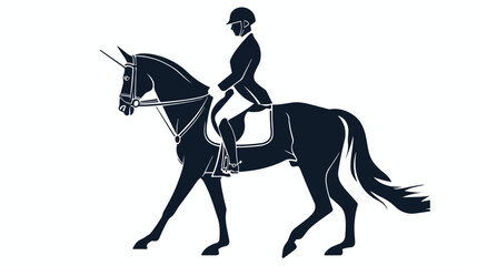 Illustration represents sport pictogram equestrian dr