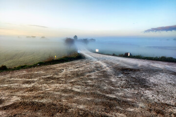 Camino hacia la niebla