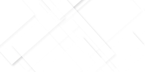 Modern Abstract white background design with layers of textured white transparent material in triangle and squares shapes. White color technology concept geometric line vector background.