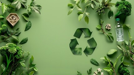 corporate concept to invest in the environment social and governance. Cooperation of organization charity and support Environmental technology concept for Sustainable development.  green background 