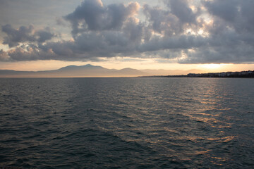 Sunrise over the sea.