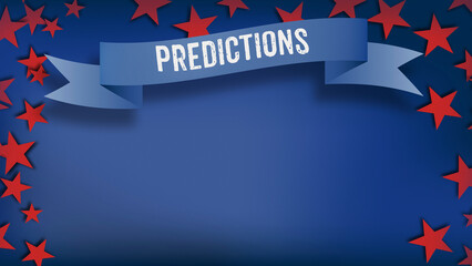 Predictions headline with copy space, US American color scheme design
