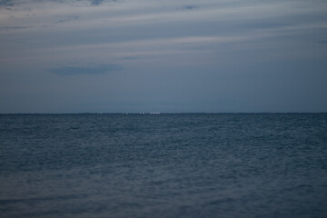 Clouds over the sea in sunset.