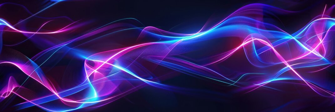 Abstract neon lights on a dark background