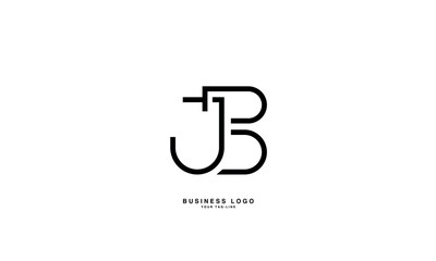 JB, BJ, J, B, Abstract Letters Logo monogram