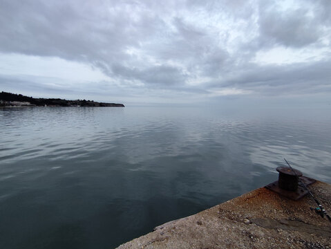 Landscape of the sea, clauds and sunset.
