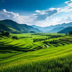 Obraz premium rice fields
