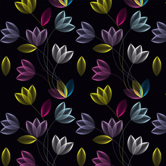 Elegant seamless decorative floral pattern vector design. Colorful floral pattern suitable for background, texture, fabric, wrapping, textile, clothing, print or others.