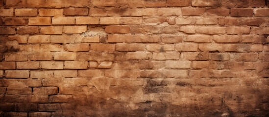 A sturdy brick wall stands out under the bright spotlight highlighting its texture and colors