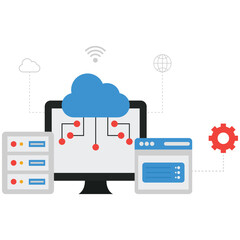 Cloud Hosting Illustration

