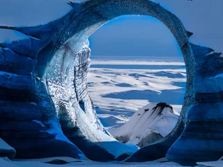 Foto op Plexiglas Frozen cave on Iceland's Katla volcano © Jhony