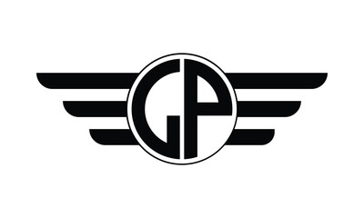 LP initial letter circle wings icon gaming logo design vector template. batman logo, sports logo, monogram, polygon, war game, symbol, playing logo, abstract, fighting, typography, minimal, wings logo - obrazy, fototapety, plakaty