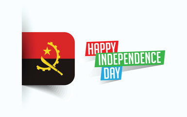 Happy Independence Day of Angola Vector illustration, national day poster, greeting template design, EPS Source File