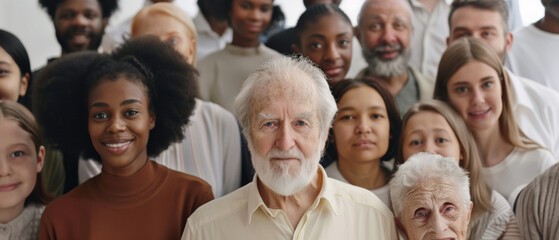 Diverse group of people united, showcasing a tapestry of human connection.