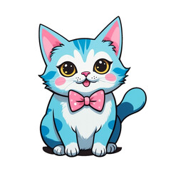 Adorable Cat Sticker Collection with Playful Poses and Expressions, Perfect for Cat Lovers, Generative AI