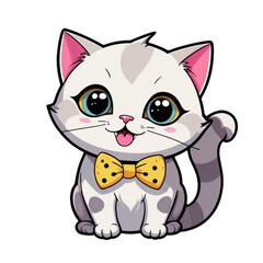 Adorable Cat Sticker Collection with Playful Poses and Expressions, Perfect for Cat Lovers, Generative AI
