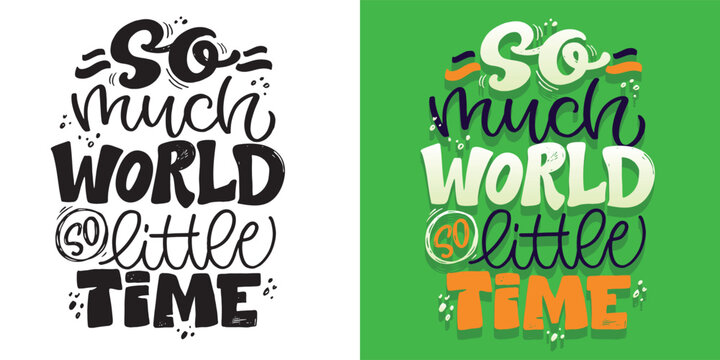 Naklejki Funny lettering hand drawn doodle quote. Lettering t-shirt design, 100% vector.