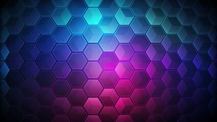 Dark hexagonal background with gradient color