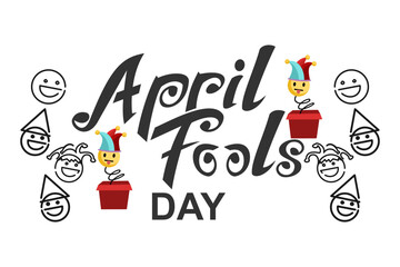 April fool's day vector illustration. Suitable for greeting card, poster and banner.
