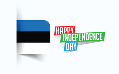 Happy Independence Day of Estonia Vector illustration, national day poster, greeting template design, EPS Source File