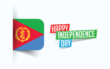 Happy Independence Day of Eritrea Vector illustration, national day poster, greeting template design, EPS Source File