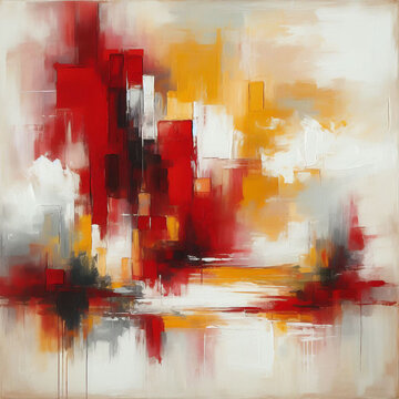 Red yellow coral fiery red burgundy abstract background for design. Color gradient. Painted old concrete wall with plaster. Bright. Colorful.