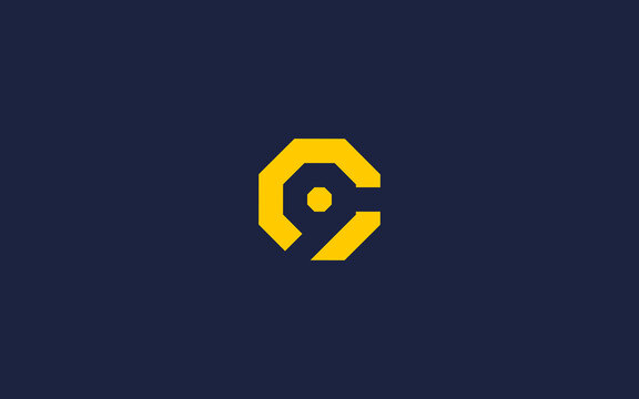 letter c9 with hexagon logo icon design vector design template inspiration