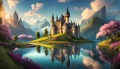 Fotobehang fairy tale castle © Frantisek