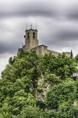 Fototapeta na wymiar Fortress of Guaita on Monte Titano, Republic of San Marino
