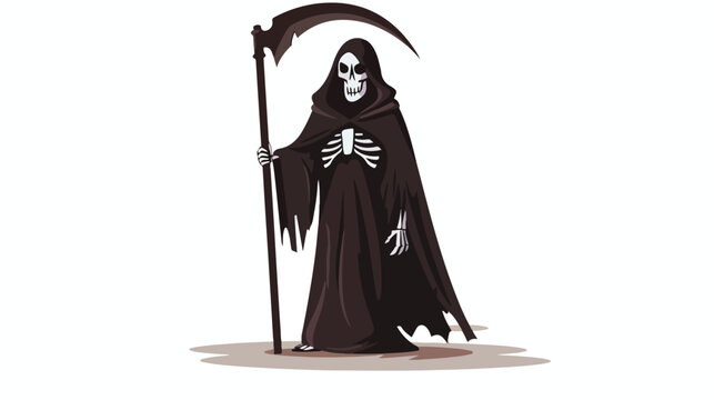 New Character Grim Reaper Chinese White Flat vector i