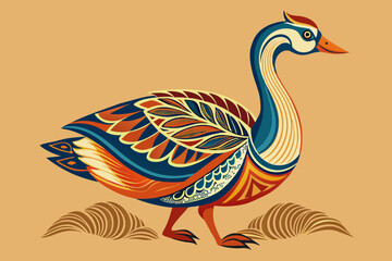 Beautiful goose vector arts illustration