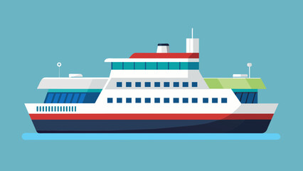 Smooth Sailing Ferry Vector Illustrations for Seamless Designs