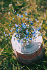 Beautiful spring forget-me-nots coffee cup