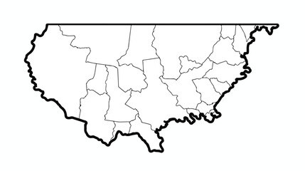 Outline of the State of New Jersey Flat vector 
