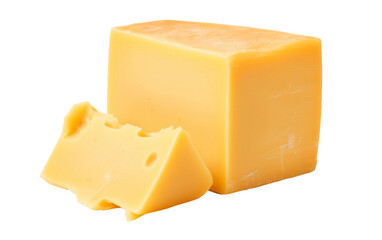 Colby Cheese Delight Isolated on Transparent Background PNG.