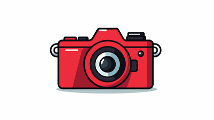 Photo camera icon Vector. Flat vector isolated on whi