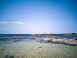 Beautiful clear water at Narin Strand in County Donegal - Ireland.