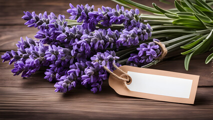 Fototapeta premium bouquet of lilac flowers on wooden table