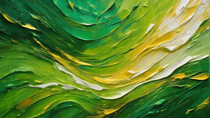 abstract oil green wave design background