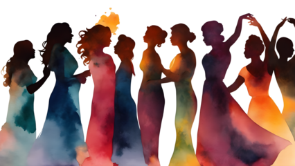 group of people dancing Transparency background