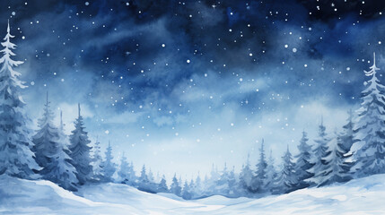 Fototapeta na wymiar Winter landscape background with snowflakes