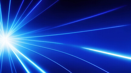 Abstract digital blue light beams on black background stock, abstract background of blue lights and glowing rays.