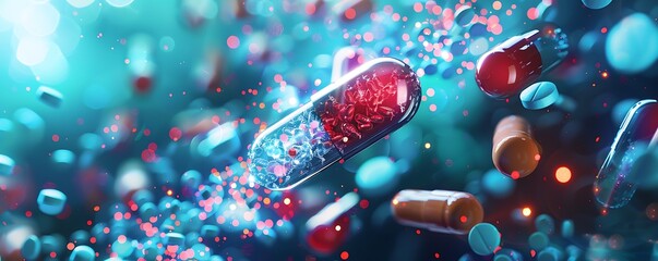 Accelerated Drug Discovery, AI-Powered Digital Visualization Unveils Promising Compounds - obrazy, fototapety, plakaty