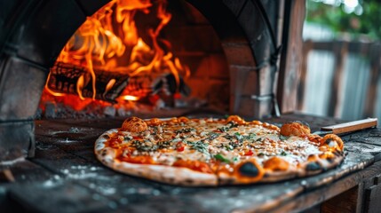 Handcrafted Pizza in a Wood-Fired Oven