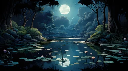 Rolgordijnen Cartoon pond UHD wallpaper © ali