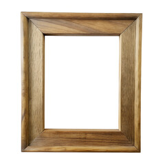 A wooden frame on white background