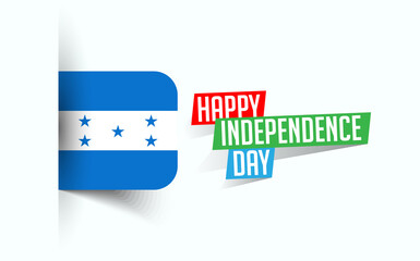 Happy Independence Day of Honduras Vector illustration, national day poster, greeting template design, EPS Source File