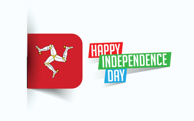 Happy Independence Day of Isle of Man Vector illustration, national day poster, greeting template design, EPS Source File